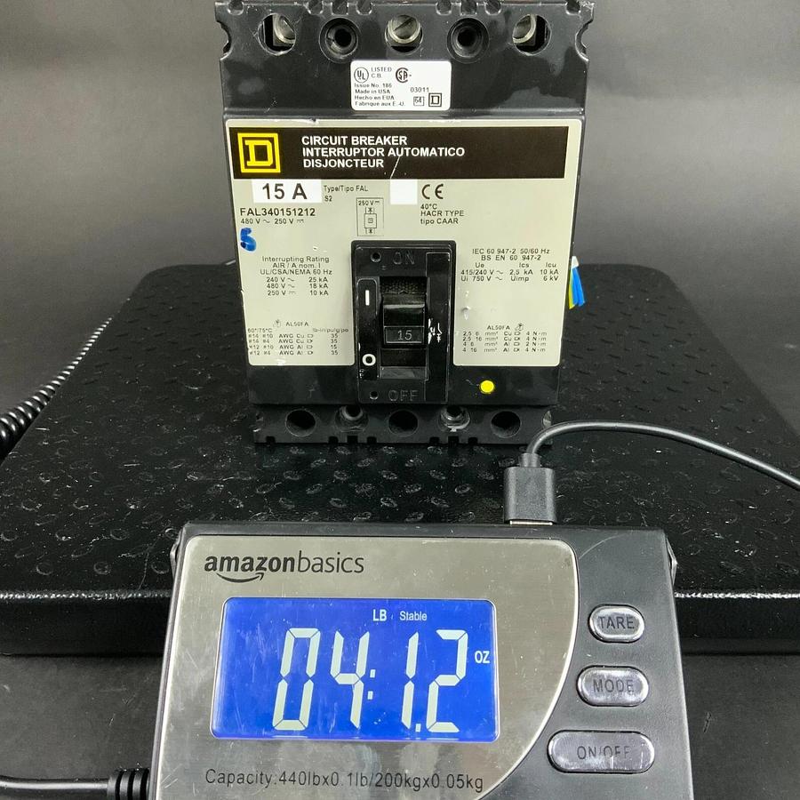 Used SQUARE D FAL340151212 CIRCUIT BREAKER ($30 OBO)