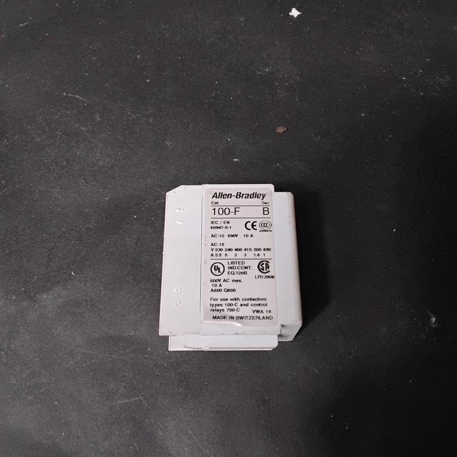 Used ALLEN BRADLEY 100-F SER B AUXILIARY CONTACT BLOCK ($8.50 OBO)