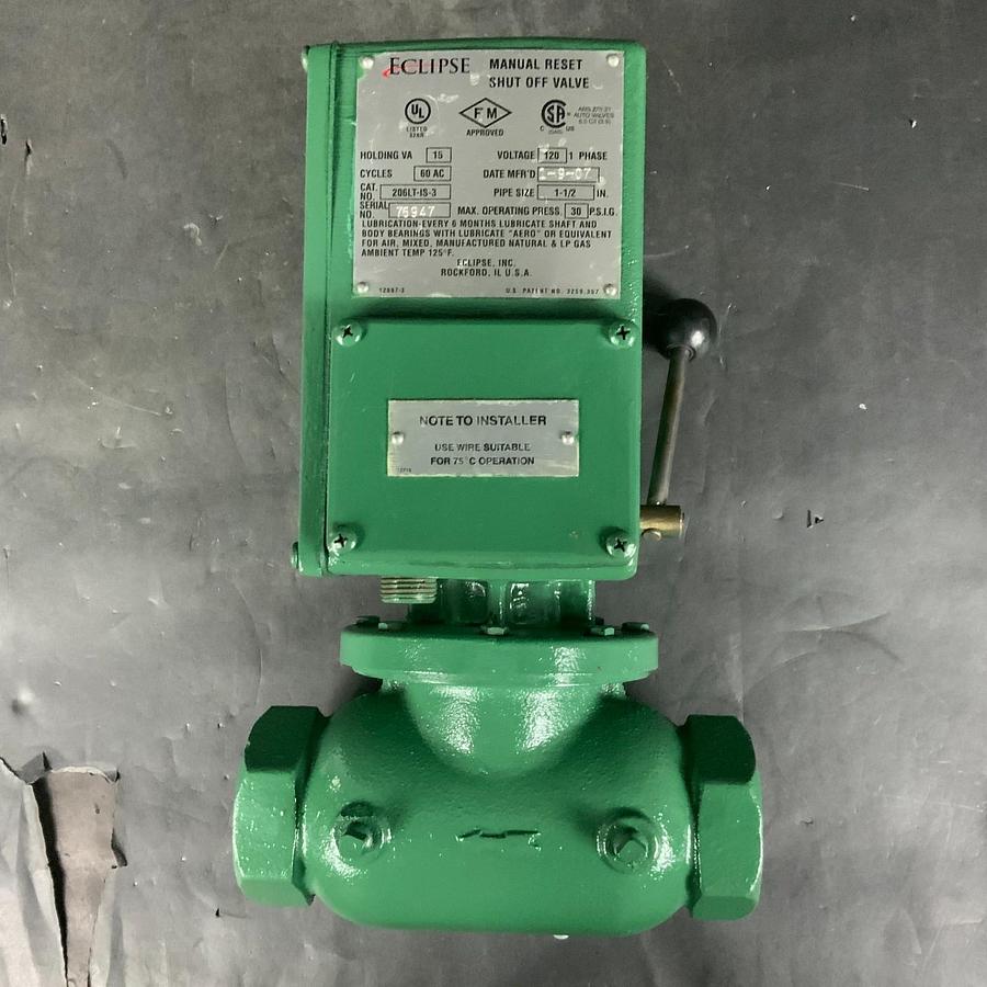 Used ECLIPSE 206LT-IS-3 MANUAL RESET SHUT-OFF VALVE ($800 OBO)