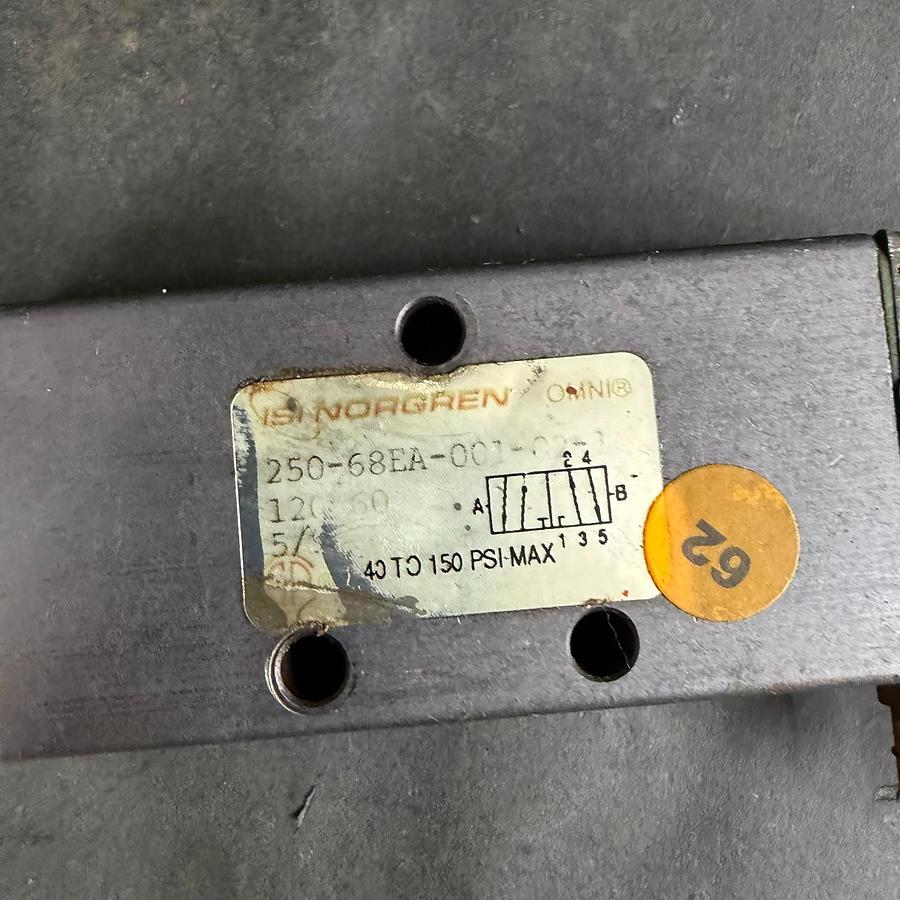 Used NORGREN 250-68EA-001-02-1 AIR VALVE