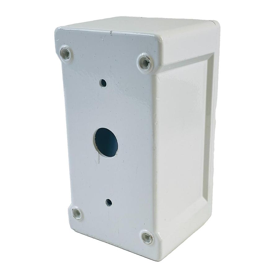 Used IDEC TYPE AGA 1-HOLE DIE-CAST ALUMINUM PUSHBUTTON CONTROL BOX ENCLOSURE WHITE