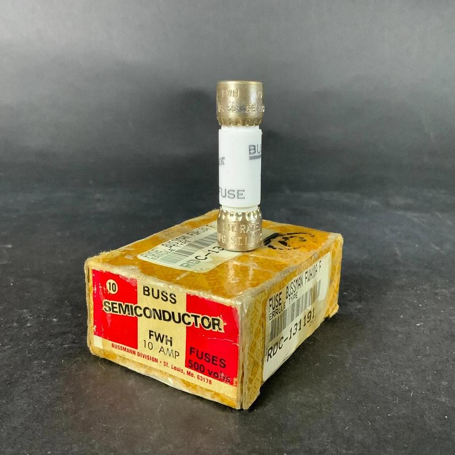 Used BUSSMANN FWH-10A SEMICONDUCTOR FUSE - BOX OF 10 ($150 OBO)