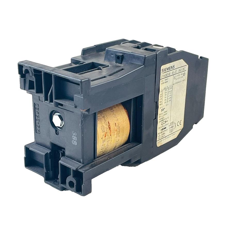Used SIEMENS 3TH4382-0B CONTROL RELAY 10-POLE 8NO 2NC 16A DIN RAIL