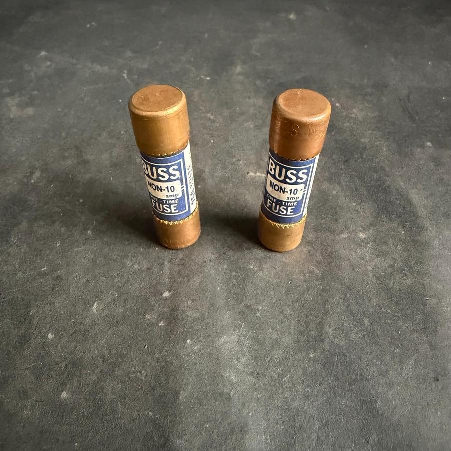 Used BUSSMANN NON-10 FUSES - SET OF 2