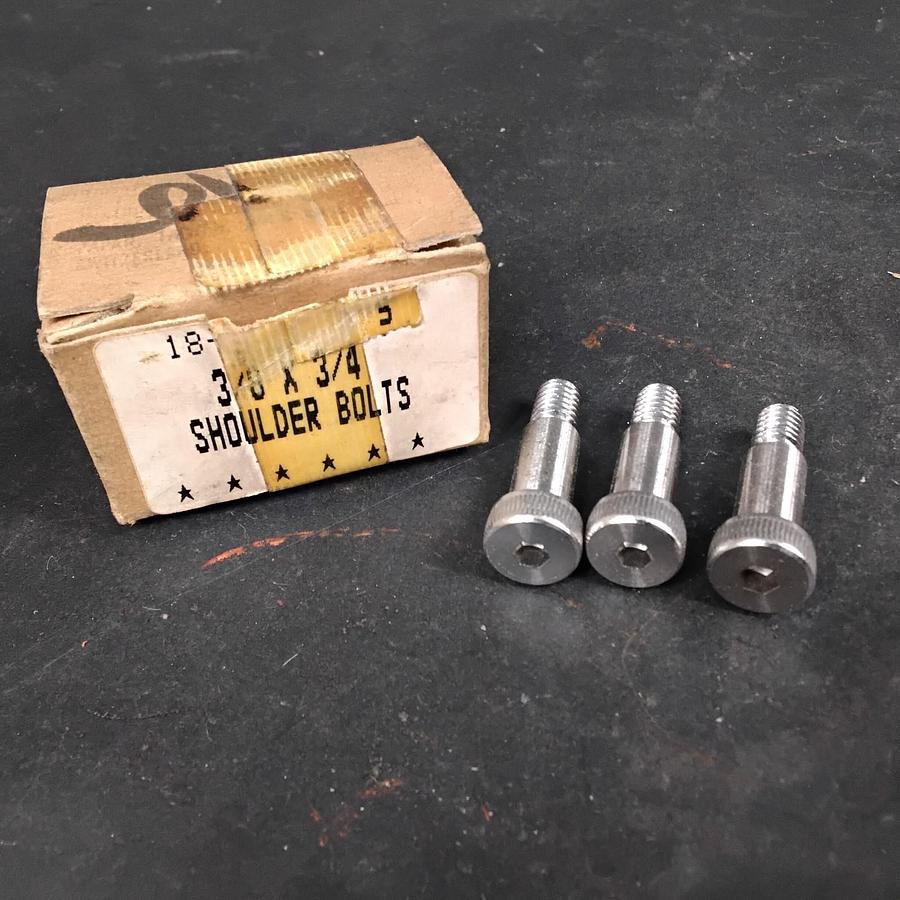 Used BOX OF 3 SHOULDER BOLTS 3/8 X 3/4 ($8 OBO)