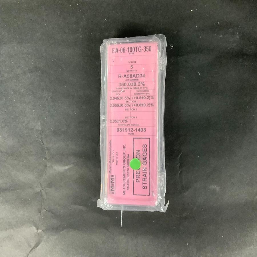 Used MICRO-MEASUREMENTS EA-06-100TG-350 PRECISION STRAIN GAUGE - BOX OF 5 ($25  OBO)