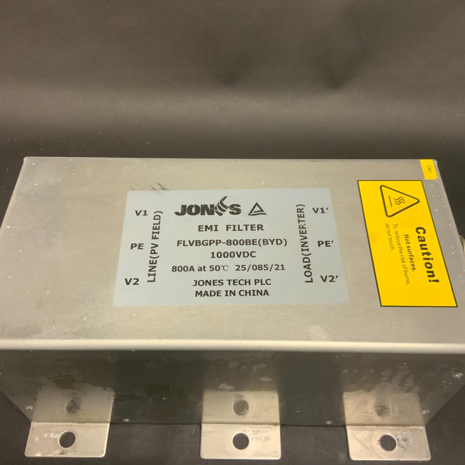 Used JONES TECH FLVBGPP-800BE EMI FILTER ($425 OBO)