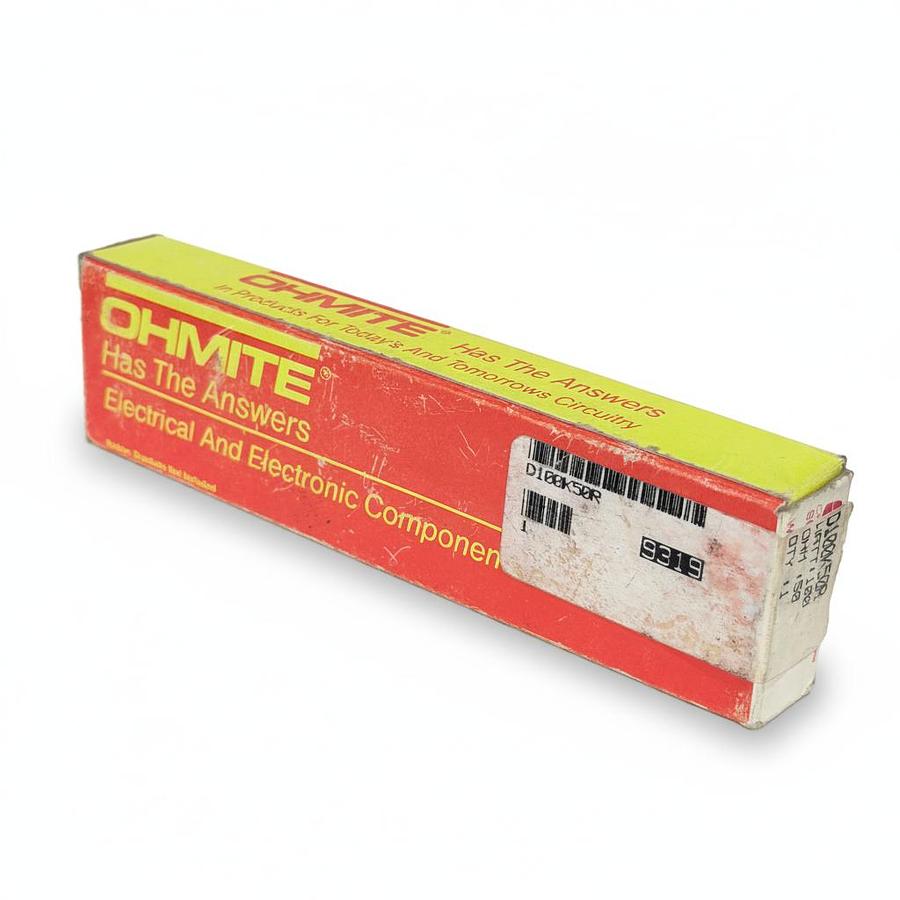 Used OHMITE D100K50R POWER RESISTOR 100W 50 OHM INDUSTRIAL OEM EXCELLENT CONDITION