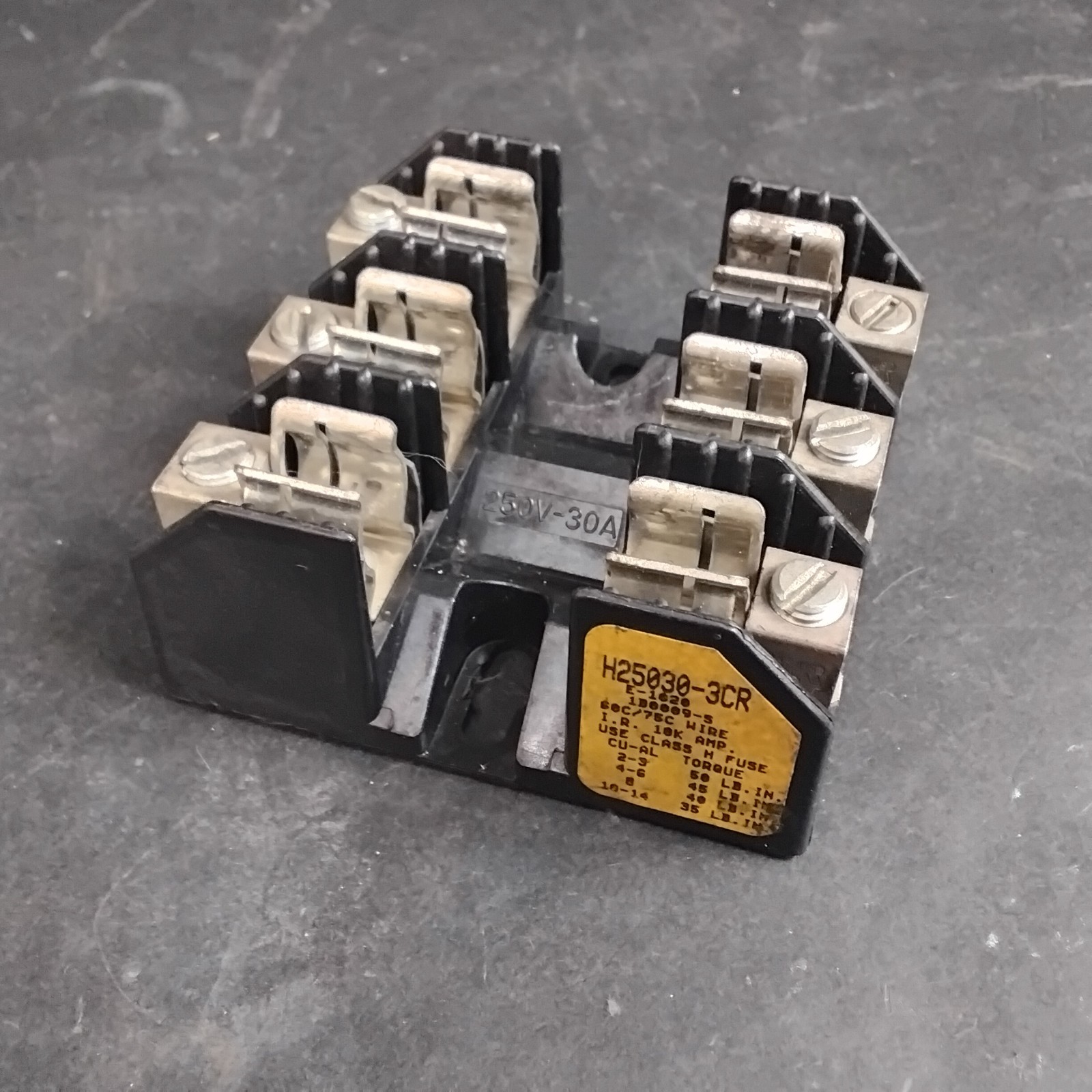 Used EATON BUSSMANN H25030-3CR FUSE BLOCK ($10 OBO)