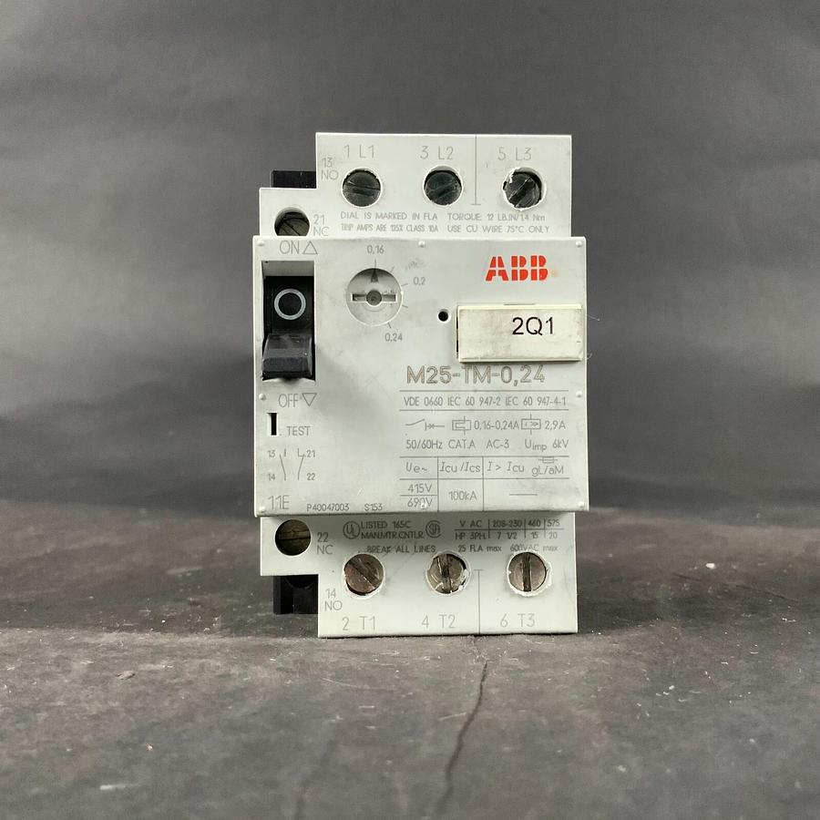 Used ABB M25-TM-0.24 CIRCUIT BREAKER ($20 OBO)