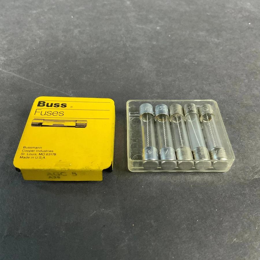 BUSSMANN AGC 5 FUSE - SET OF 5 ($6.50 OBO)