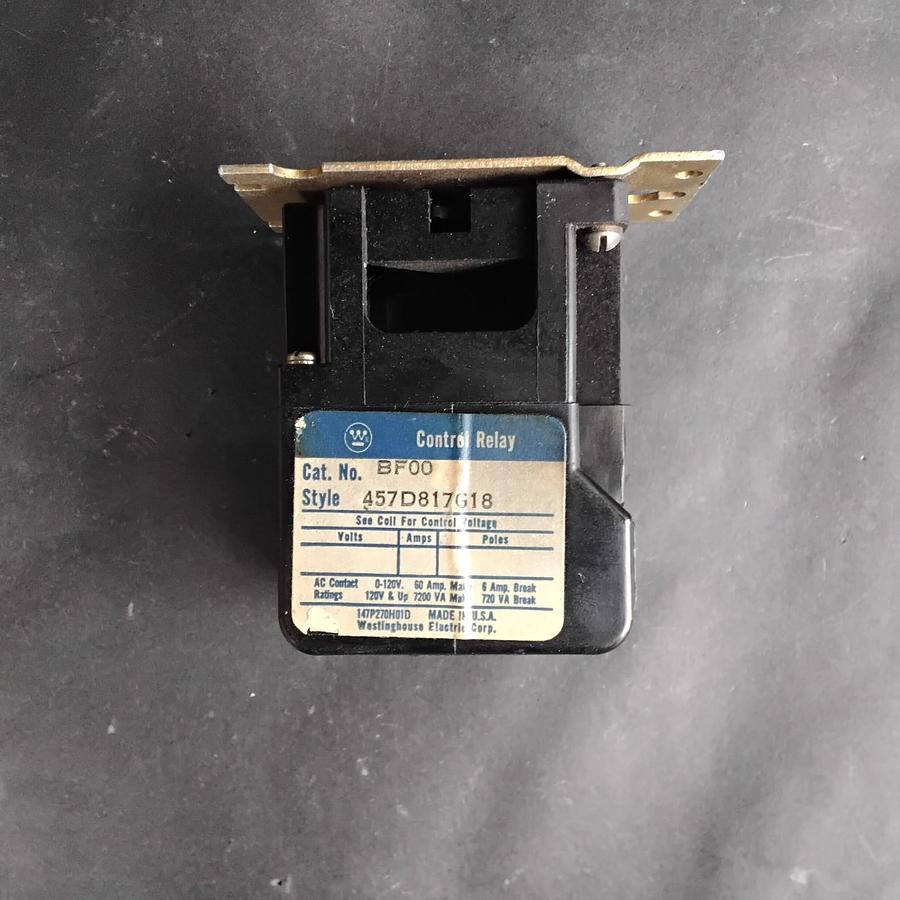 Used WESTINGHOUSE 457D817G18 CONTROL RELAY ($25 OBO)