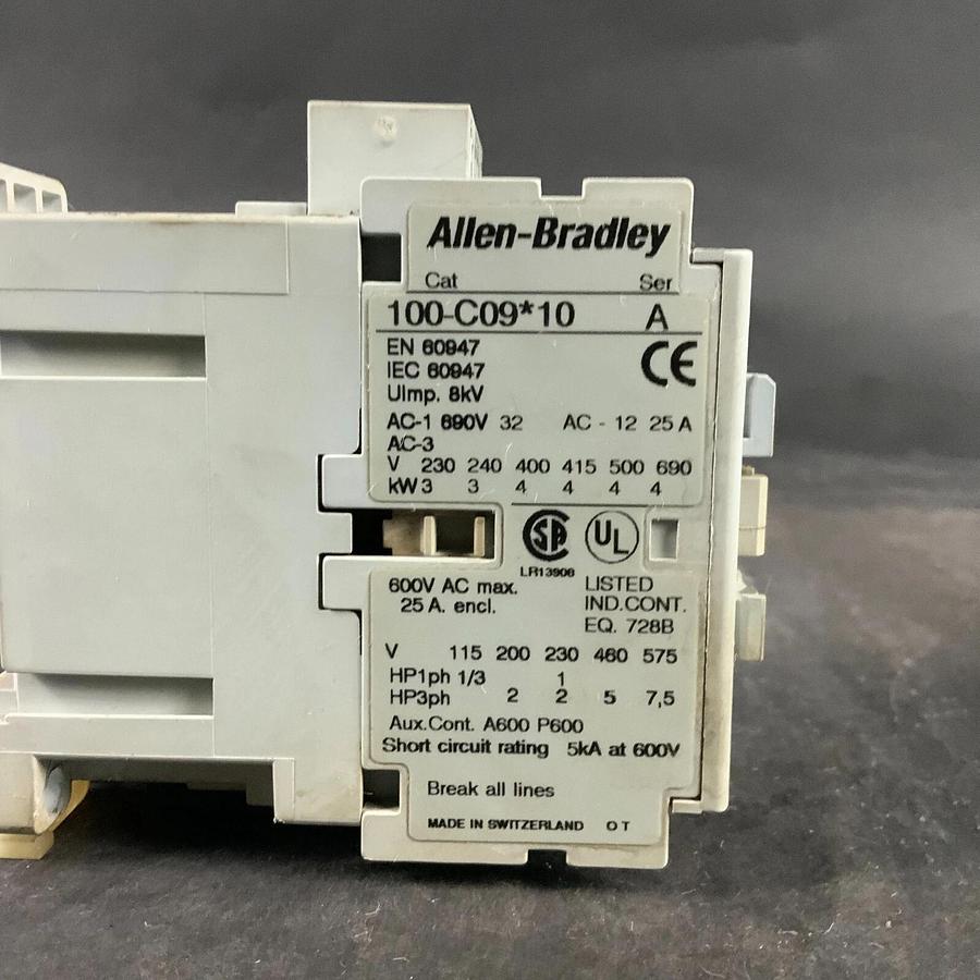 Used ALLEN BRADLEY 100-C09 10 COIL RELAY ($65 0B0)