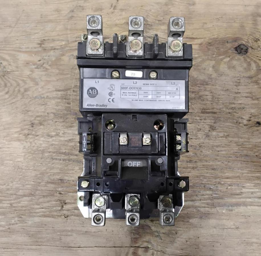 Used ALLEN BRADLEY 500F-DOD930 SERIES A STARTER
