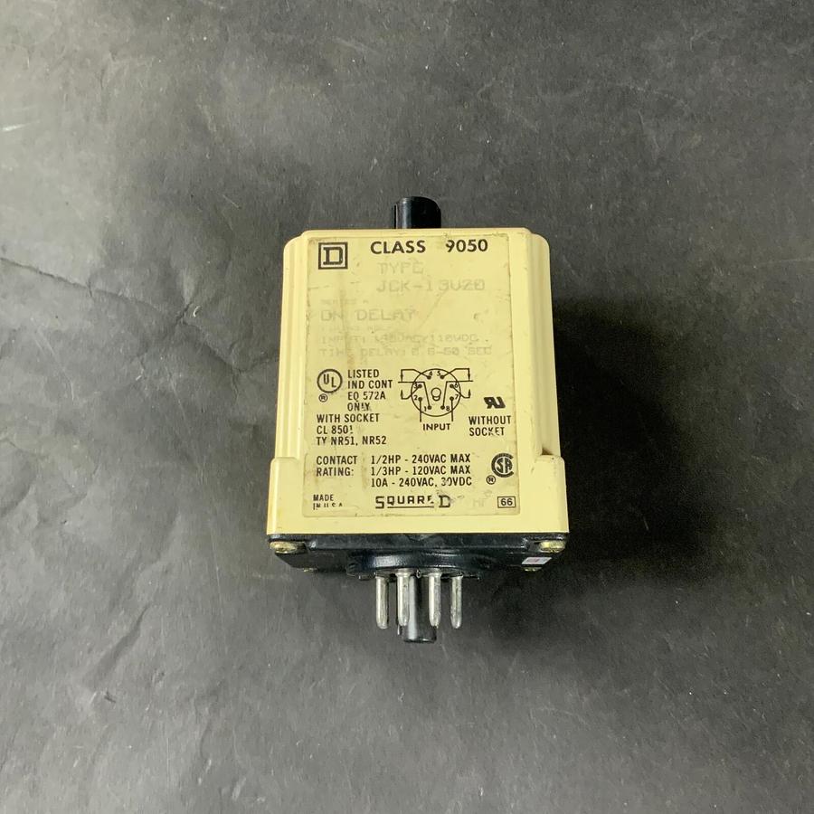 Used SQUARE D 9050 JCK-13V20 TIME DELAY RELAY ($15 OBO)