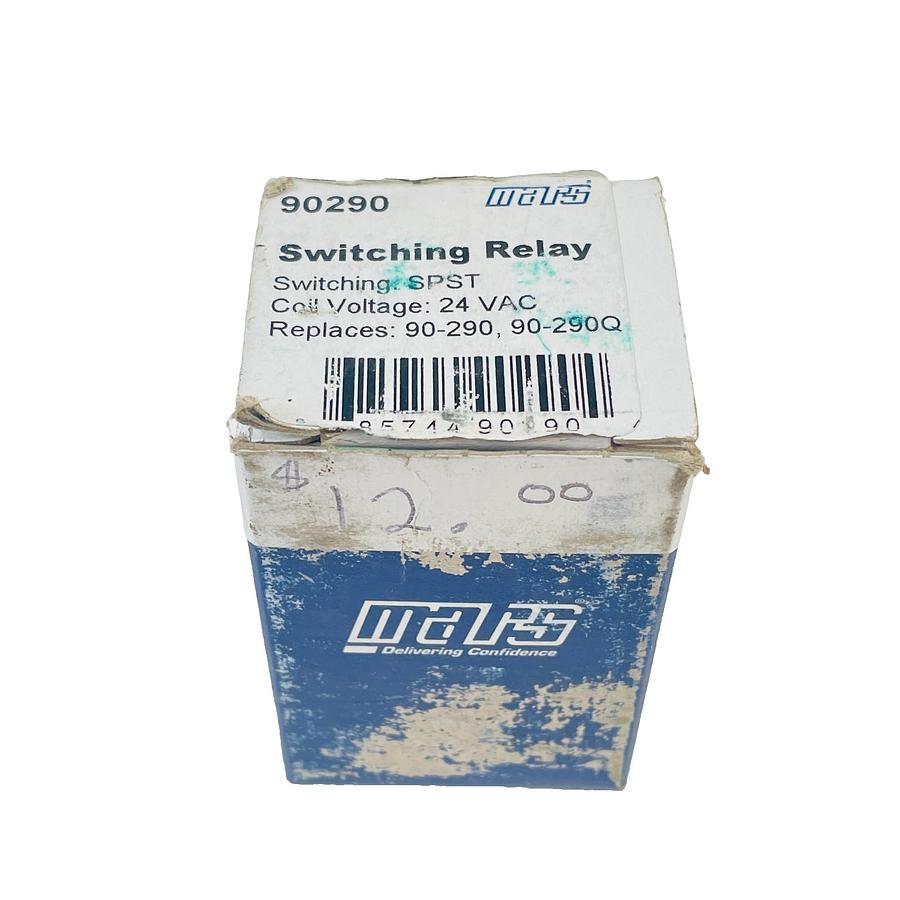 Used MARS 90290 HVAC SWITCHING RELAY SPST 24V COIL REPLACES 90-290 90-290Q