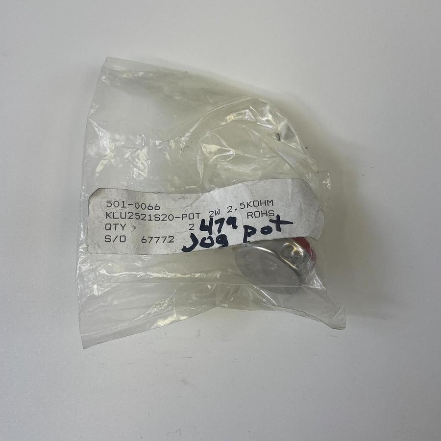 Used PEC KLU2521S20-POT 2.5K OHM 2W CARBON LINEAR POTENTIOMETER PANEL MOUNT OEM