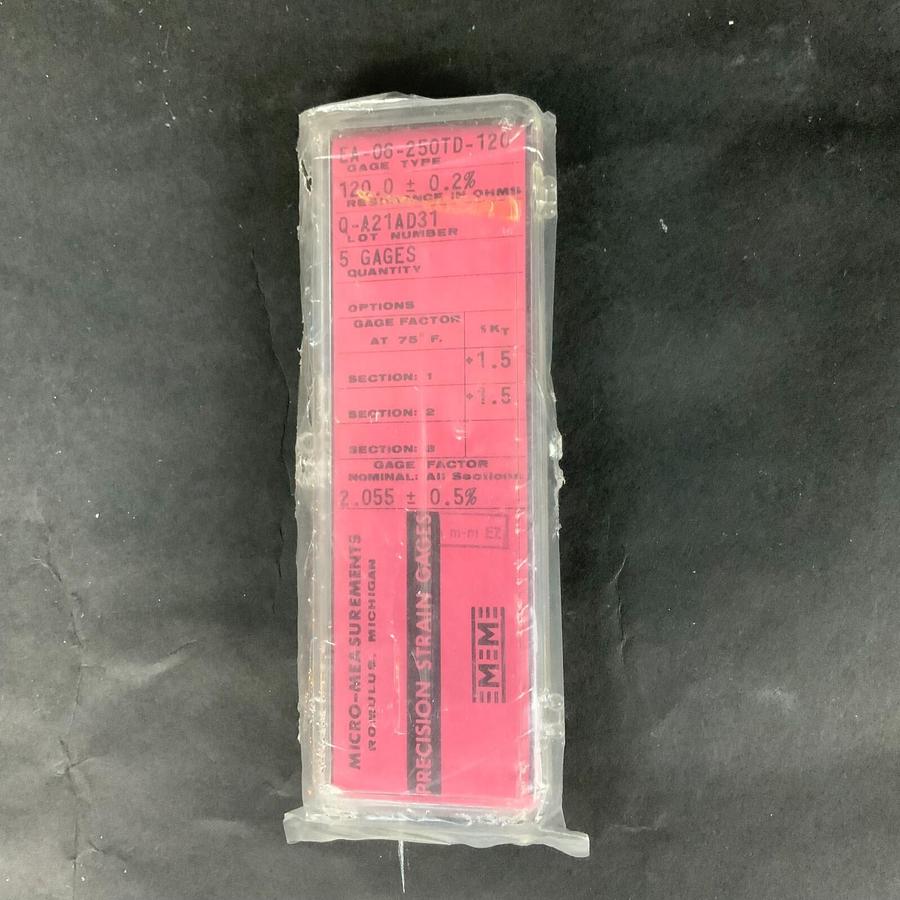 Used MICRO-MEASUREMENTS EA-06-250TD-120 PRECISION STRAIN GAUGE - BOX OF 5 ($25 OBO)
