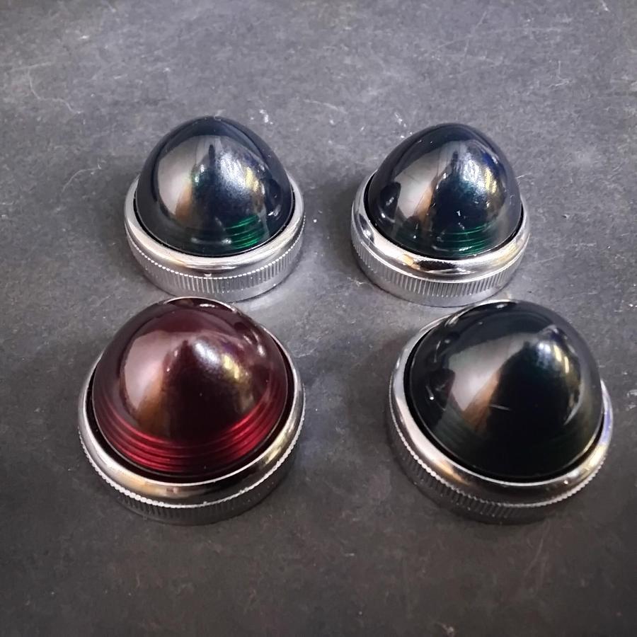 Used SQUARE D 9001-R6 PILOT LIGHT LENSES- GROUP OF 4 ($15 OBO)