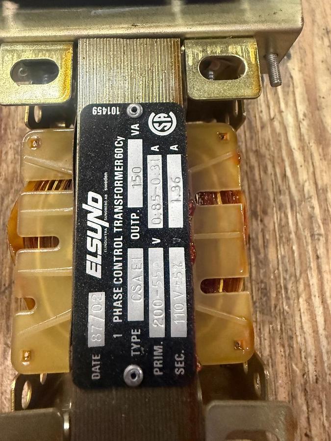 Used ELSUNO TYPE CSAEI TRANSFORMER