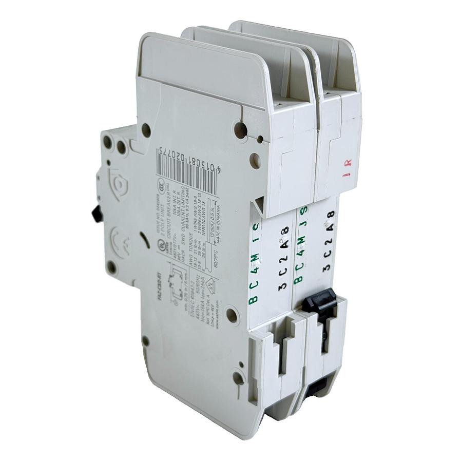 EATON FAZ-C3/2-RT CIRCUIT BREAKER 3A 2-POLE 480Y/277VAC UL 489 TRIP CURVE C NEW
