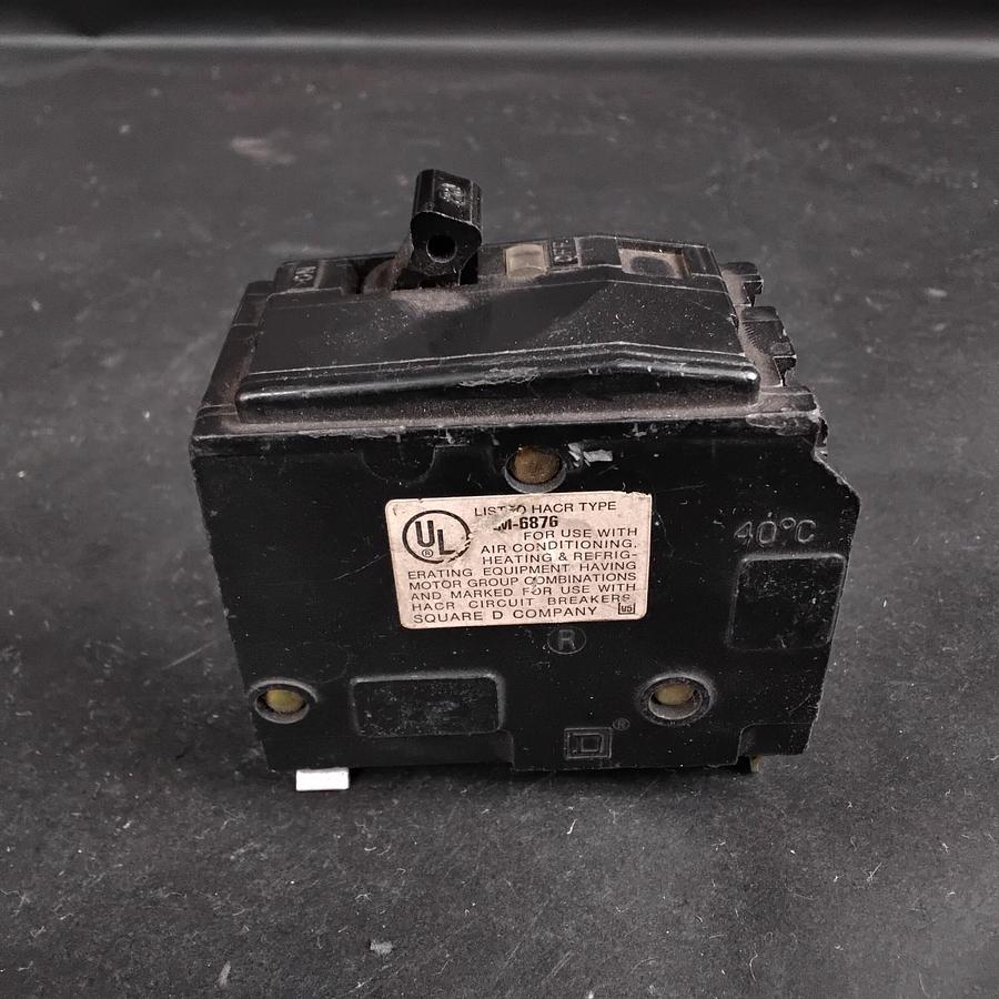 Used SQUARE D TYPE QOB 2-POLE CIRCUIT BREAKER ($15 OBO)
