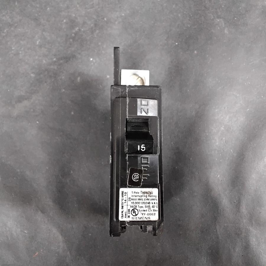 Used SIEMENS BQ1B015L-U CIRCUIT BREAKER ($15 OBO)
