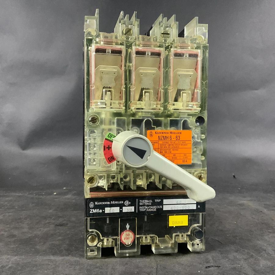 Used KLOCKNER MOELLER NZMH6-63/ZM6A-60-NA CIRCUIT BREAKER ($345 OBO)