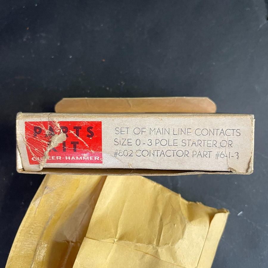 Used CUTLER HAMMER 6-1-3 MAIN LINE CONTACTS SIZE 0-3 POLE STARTER INDUSTRIAL OEM NEW