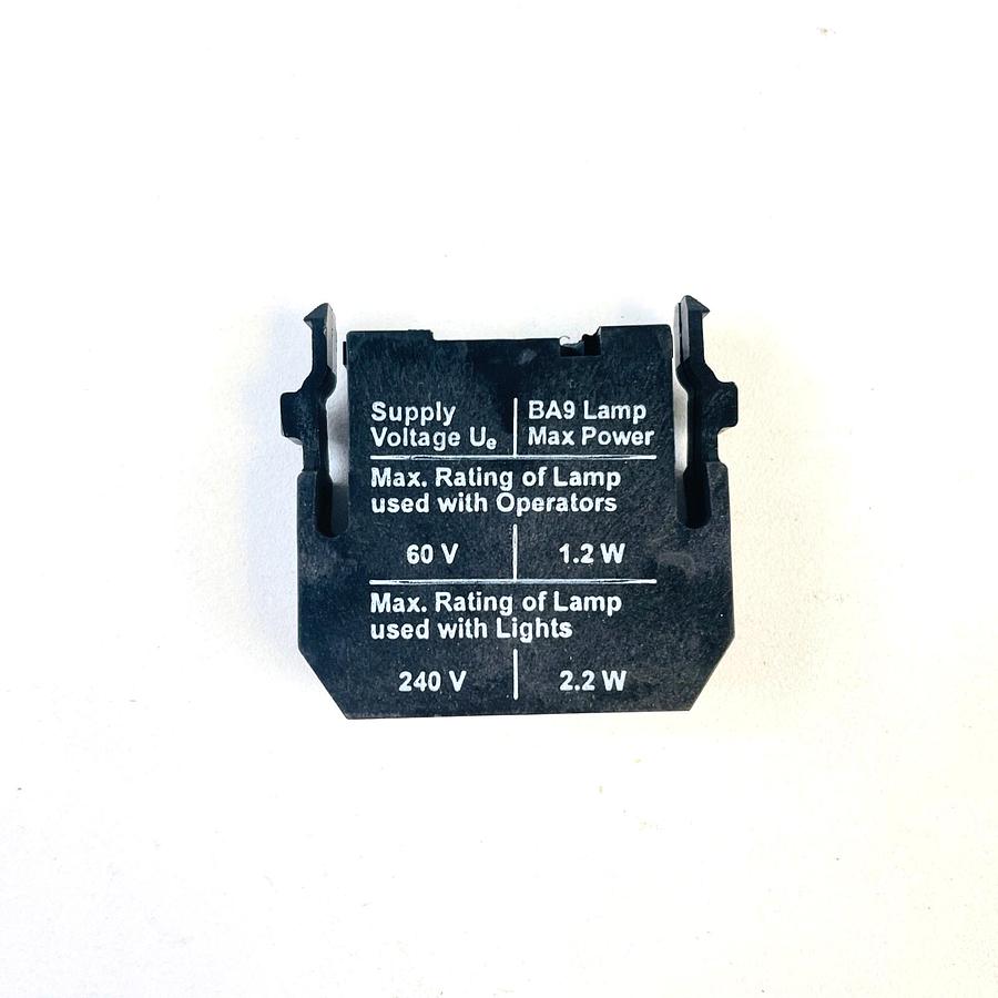 Used CUTLER HAMMER E22D SER B1 CONTACT BLOCK BA9 LAMP SELLER REFURBISHED (NO BULB)