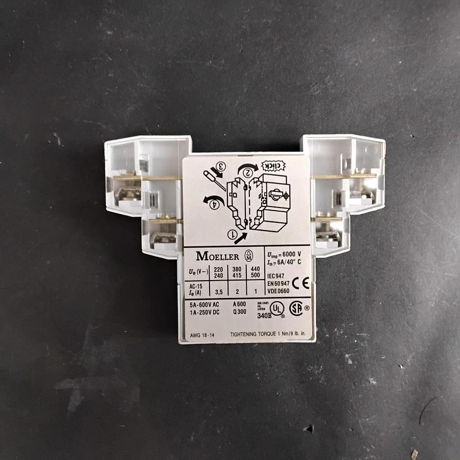 Used MOELLER NHI11-PKZ0 AUXILIARY CONTACT BLOCK ($6 OBO)