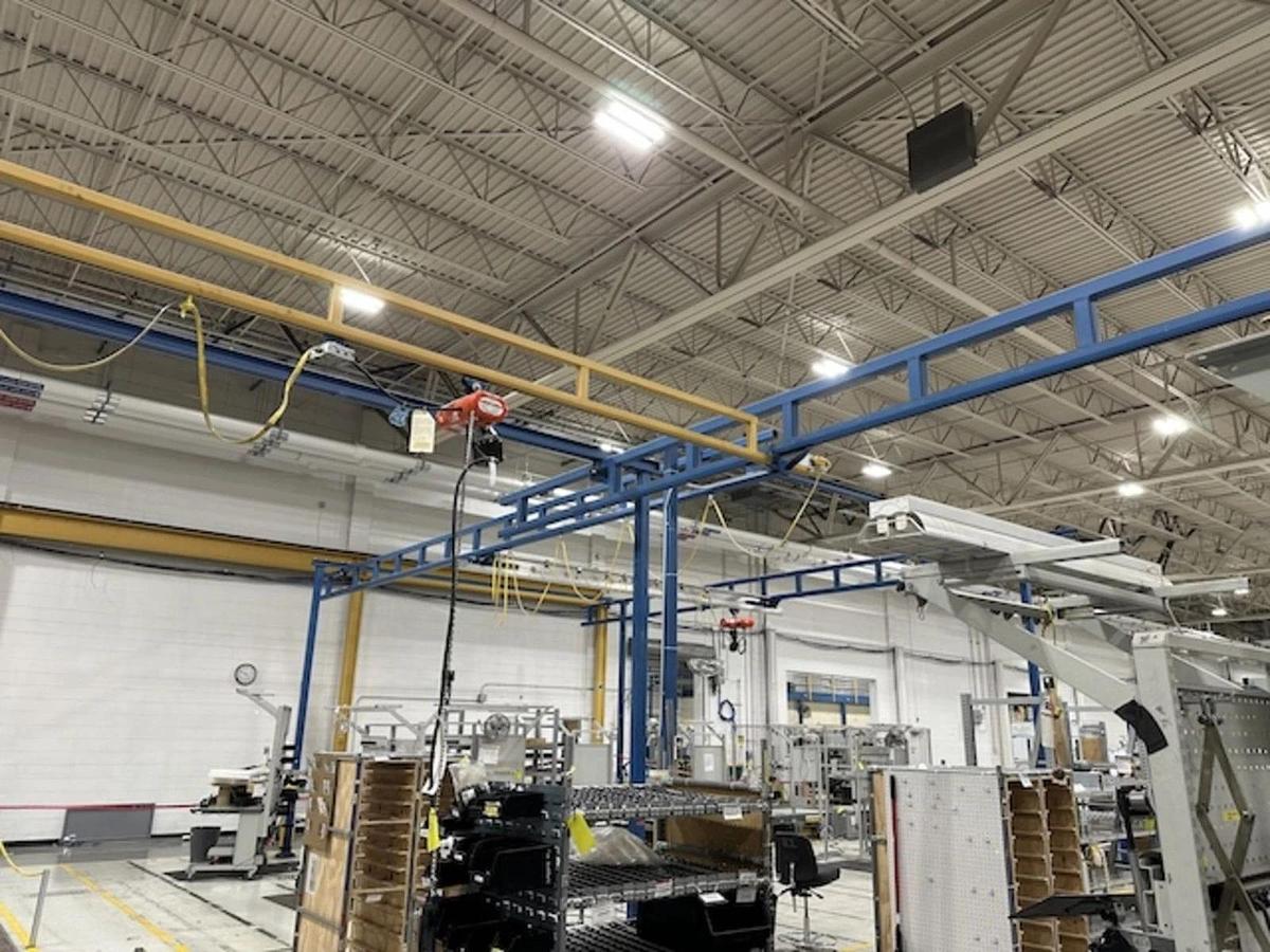 Used Gorbel BridgeCrane 250lb CAP- 19'-7"L x 20'-7"W x 11'-8H ($9,500 OBO) 2 BRIDGES!