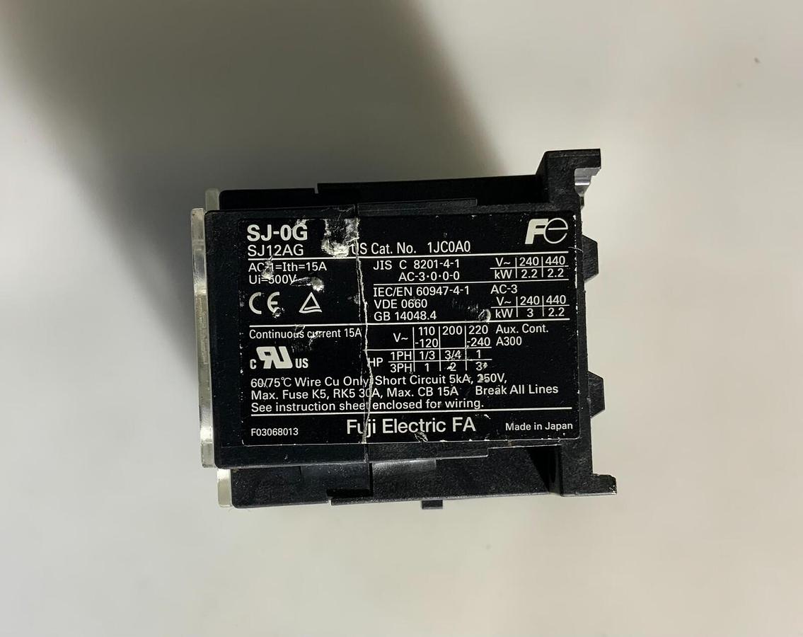 Used FUJI SJ-0G CONTACTOR ($14.99/EACH OBO)
