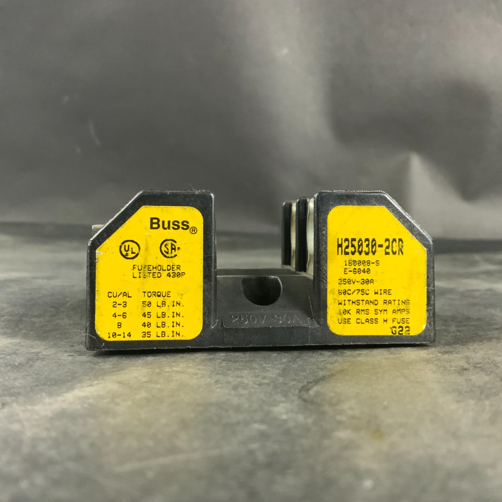 Used BUSSMANN H25030-2CR FUSE HOLDER ($10 OBO)