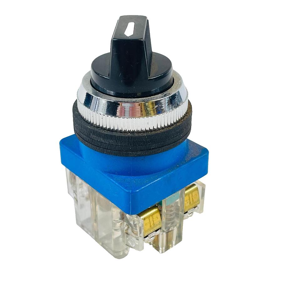 Used GOULD CAMF4 SELECTOR SWITCH ASSEMBLY BLUE LR28098 CONTACT BLOCK REFURBISHED