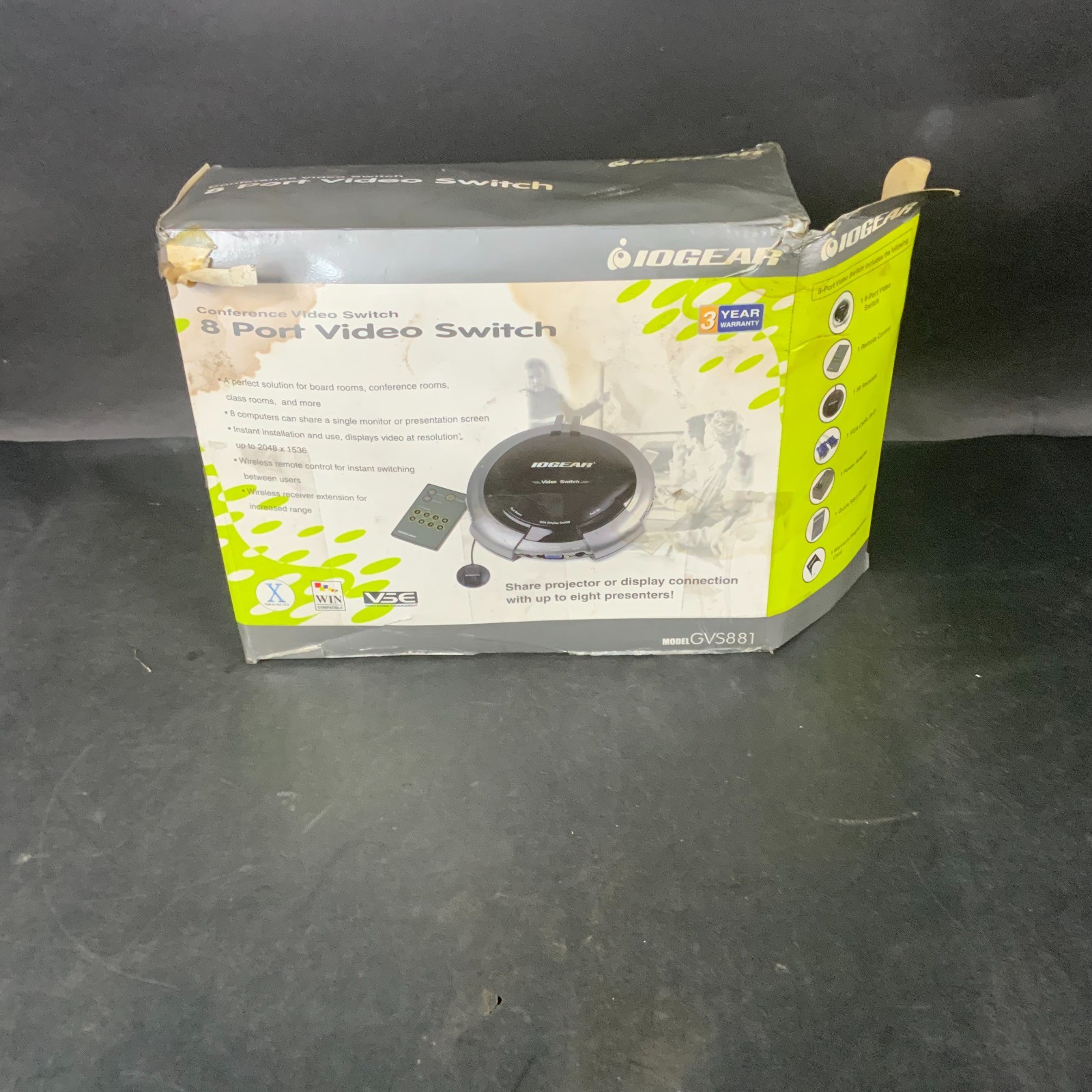 Used IOGEAR GVS881 8 PORT CONFERENCE VIDEO SWITCH ($25 OBO)