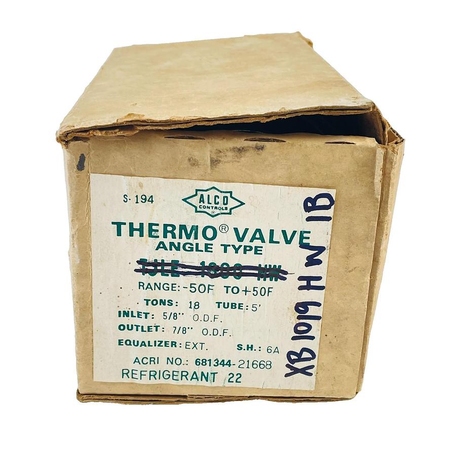 Used ALCO XB-1019-HW-1B R22 THERMOSTATIC EXPANSION VALVE 1 TON 3/8 5/8 HVAC