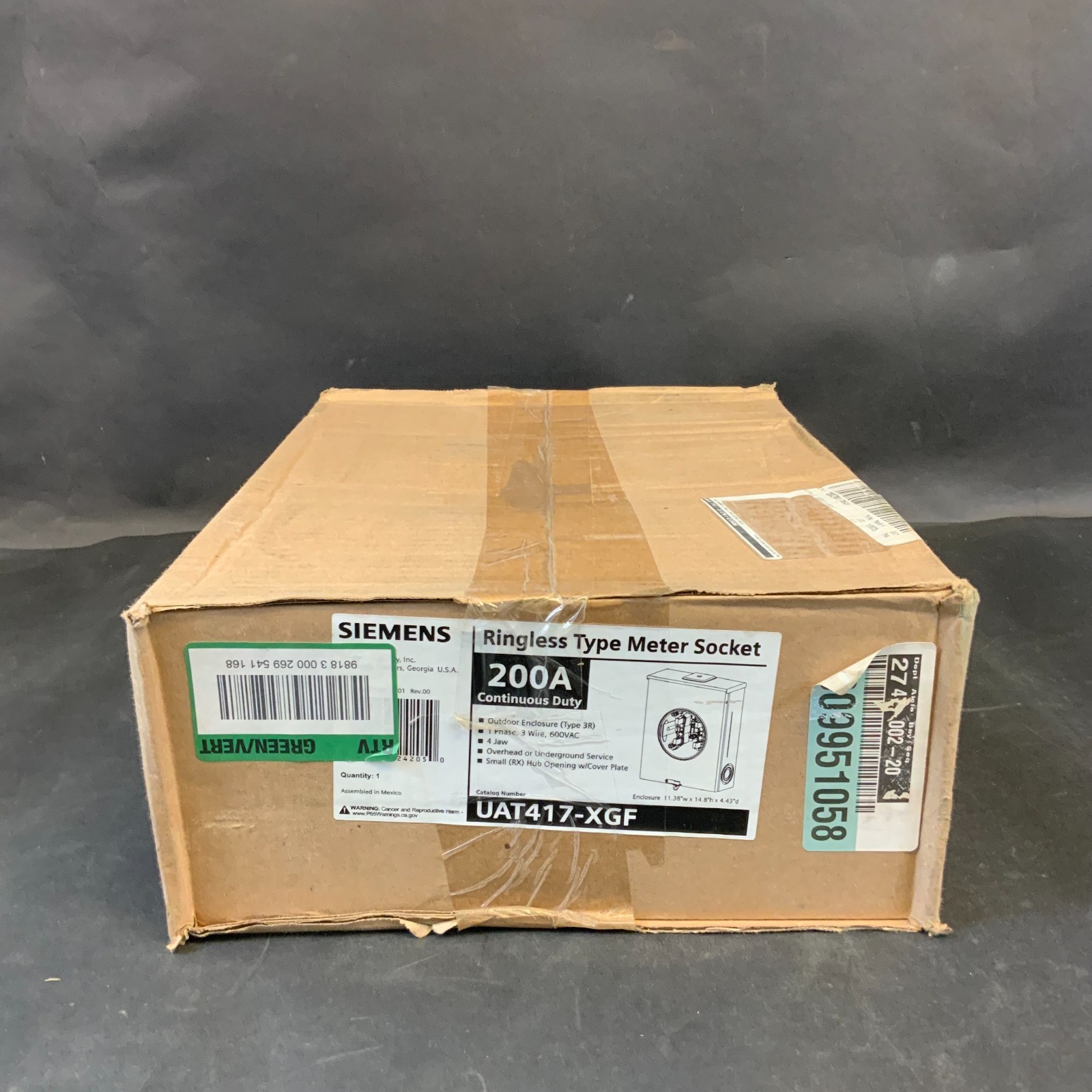 Used SIEMENS UAT417-XGF RINGLESS METER SOCKET ($65 OBO)