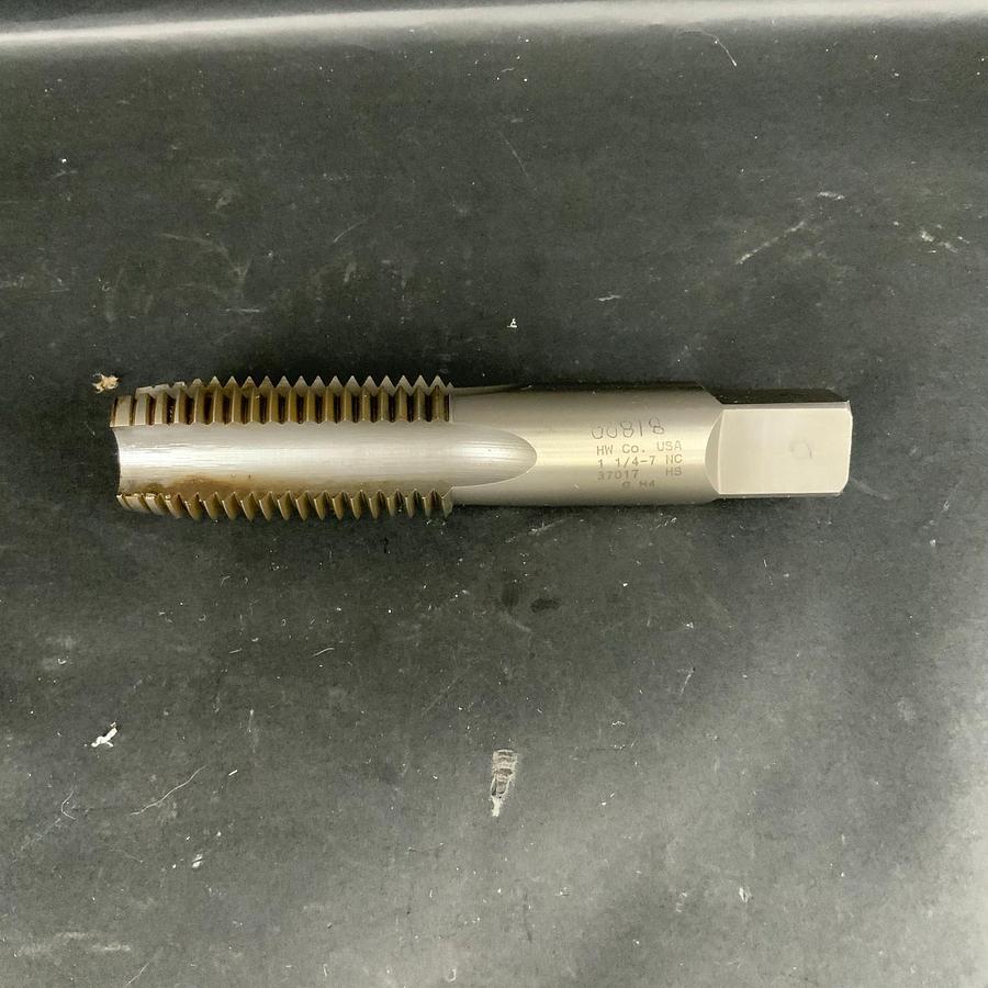 Used HANSON WHITNEY 37017 1-1/4-7 NC GH4 HSS 4-FLUTE PLUG HAND TAP ($45 OBO)
