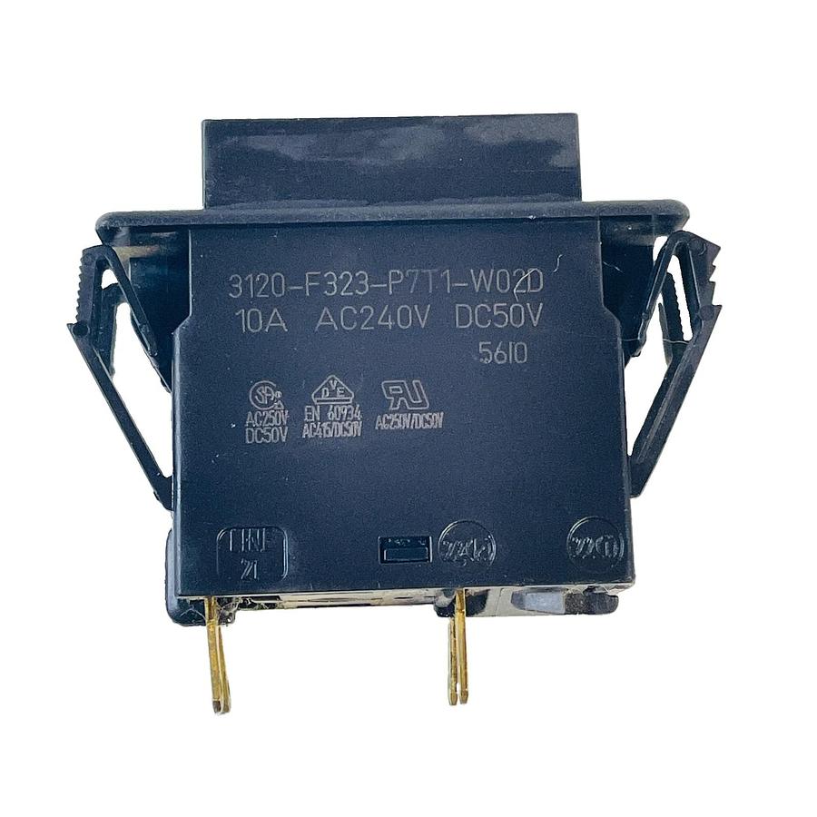 Used E-T-A 3120-F323-P7T1-W02D THERMAL CIRCUIT BREAKER 10A 240VAC 50VDC WHITE ROCKER