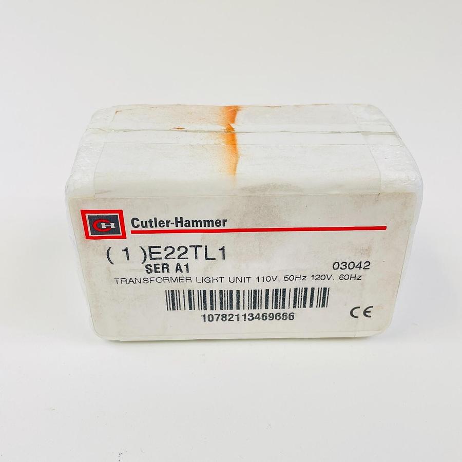 Used CUTLER HAMMER E22TL1 SER A1 TRANSFORMER LIGHT UNIT 110V-50HZ 120V-60HZ