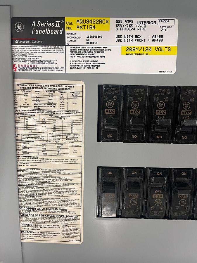 Used GE A-Series II Pro-Stock AQU3422RCX 208Y/120V ($1,299.99 OBO!!!)