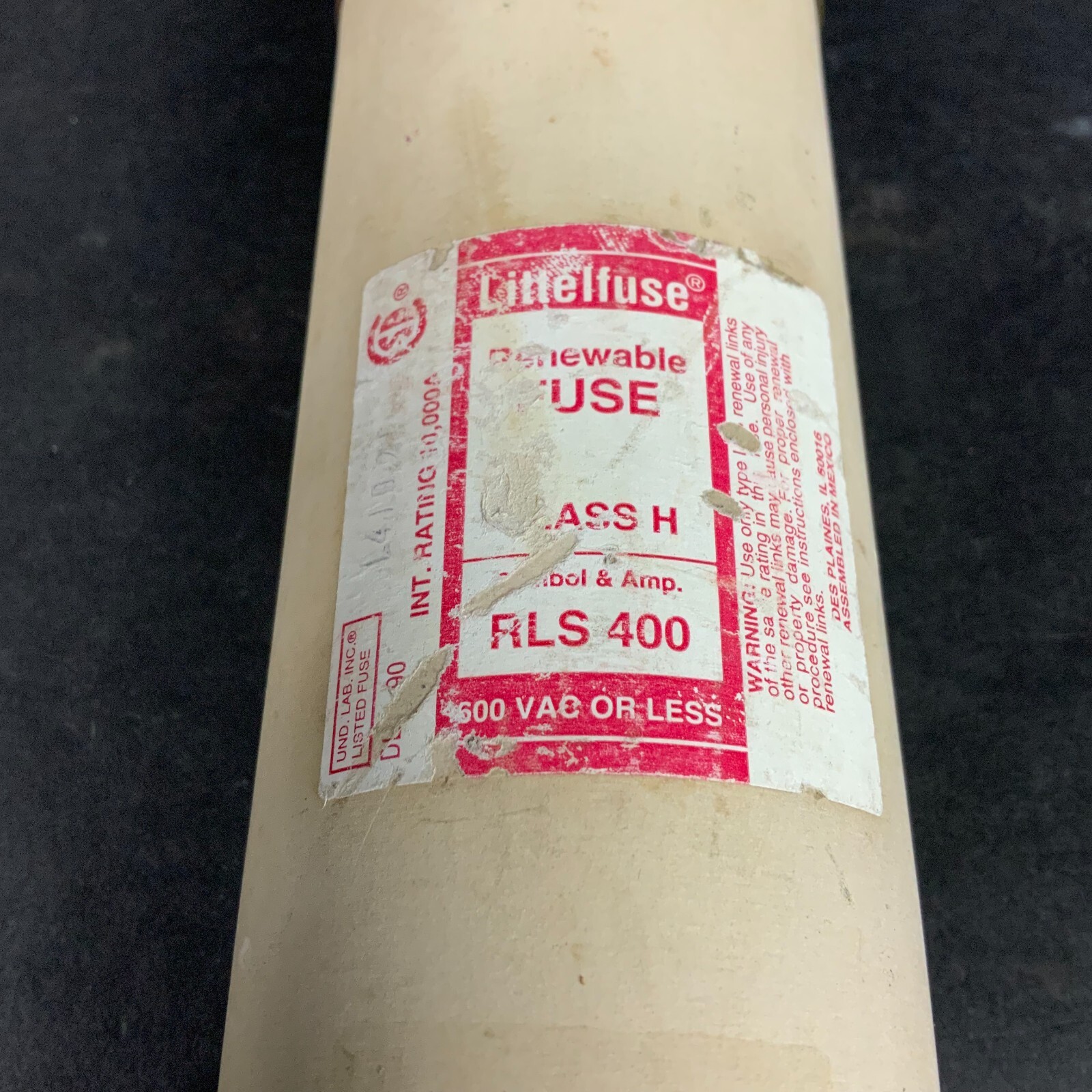 Used LITTELFUSE RLS-400 RENEWABLE FUSE ($45 OBO)