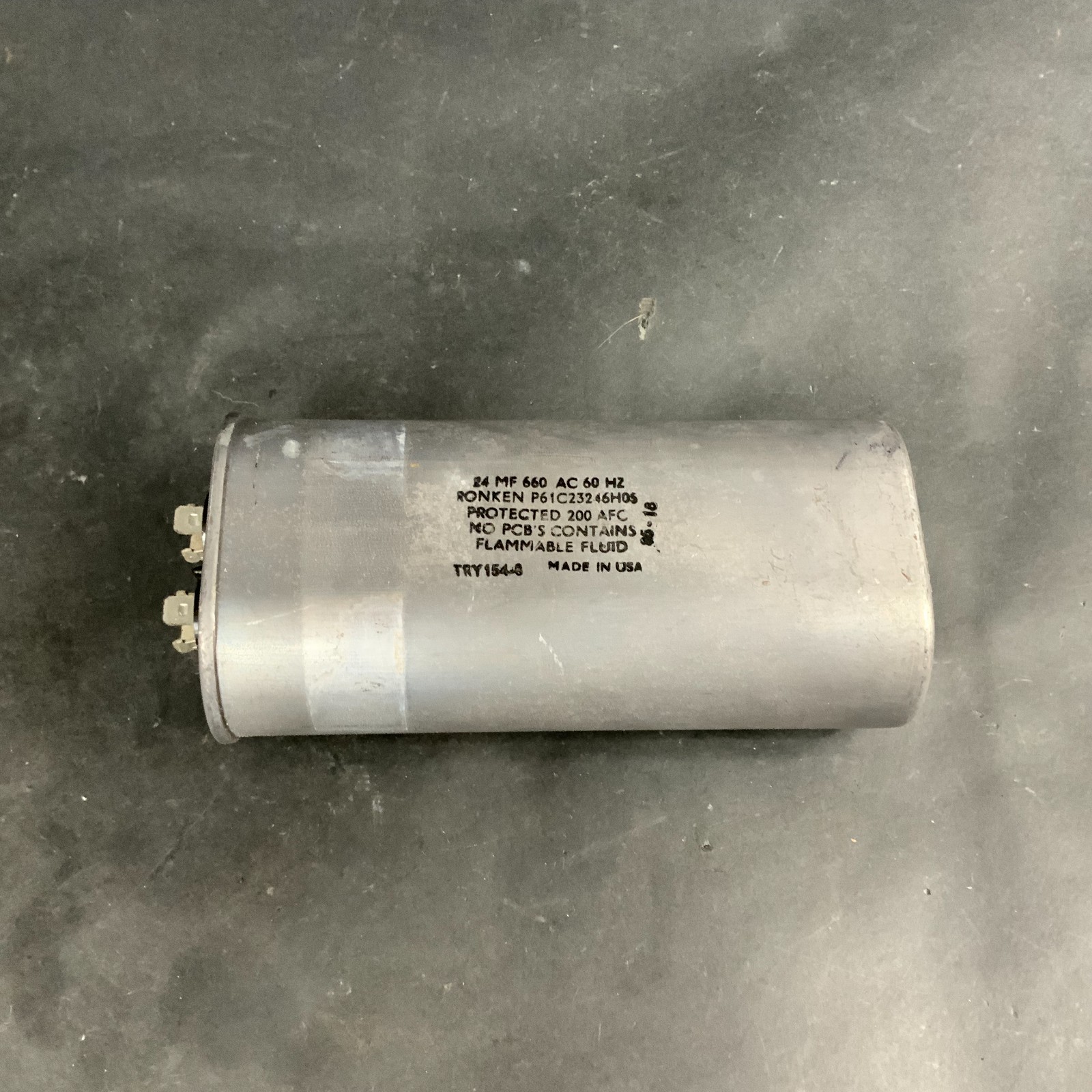 Used RONKEN P61C23246H05 24MF 660AC CAPACITOR ($30 OBO)