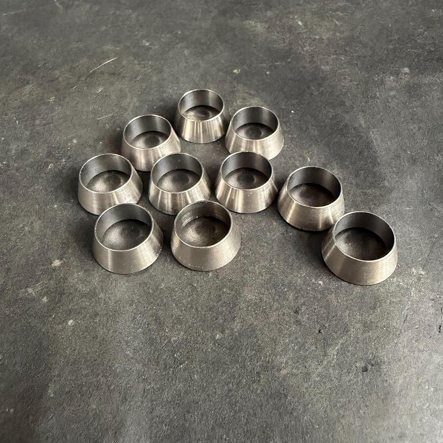 Used MSC 1/2” SS FRONT FERRULE - SET OF 10