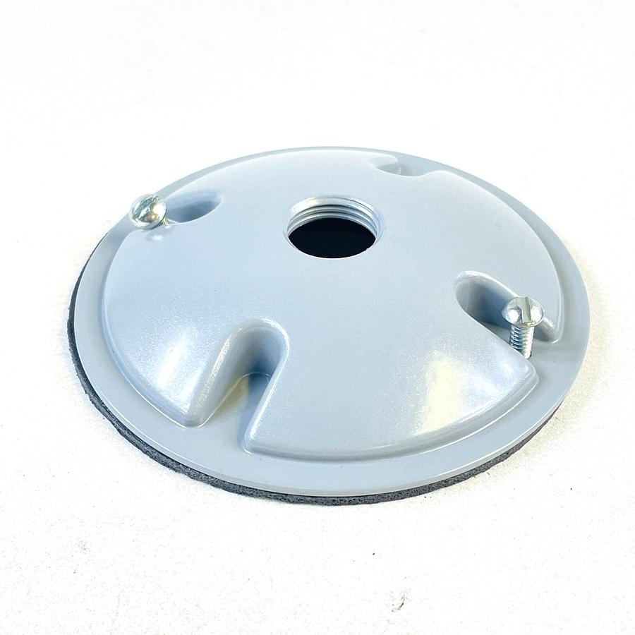 Used STONCO 2A ROUND WEATHERPROOF OUTLET BOX COVER PLATES 1-HOLE 1/2" GRAY (7)