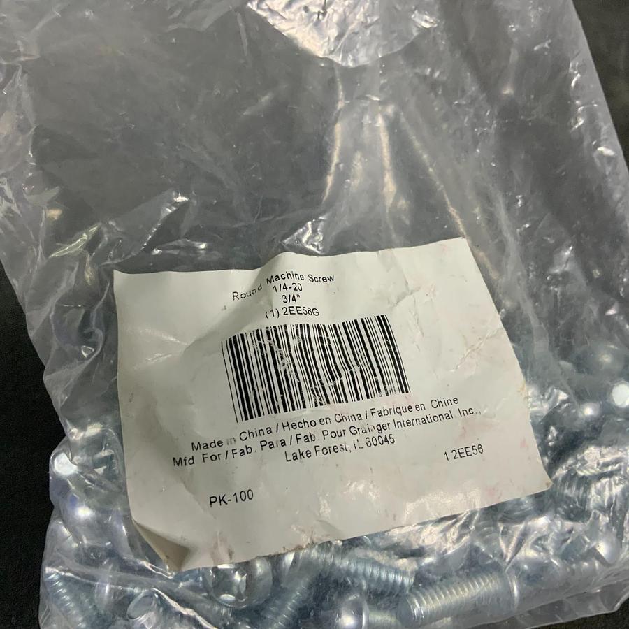 ROUND MACHINE SCREWS 1/4-20 3/4” - QTY 100 ($30 OBO)
