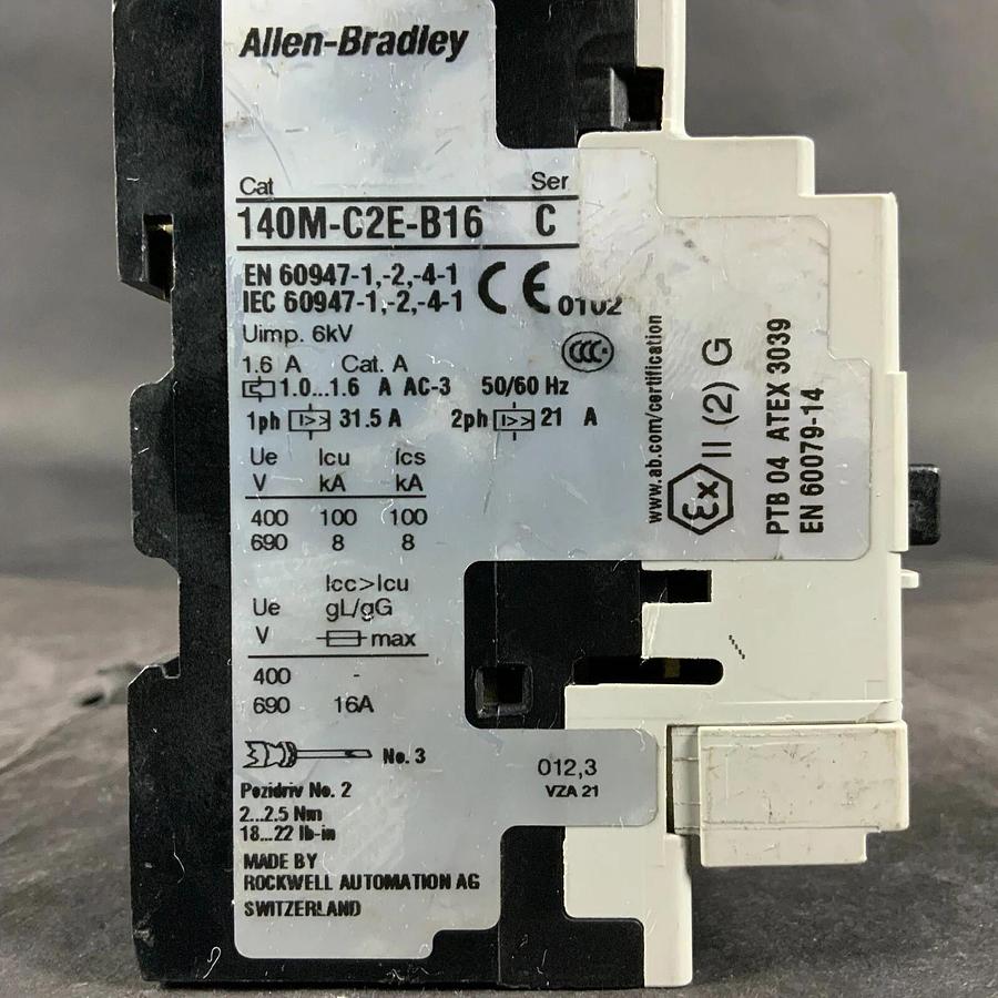 Used ALLEN BRADLEY 140M-C2E-B16 CIRCUIT BREAKER ($50 OBO)