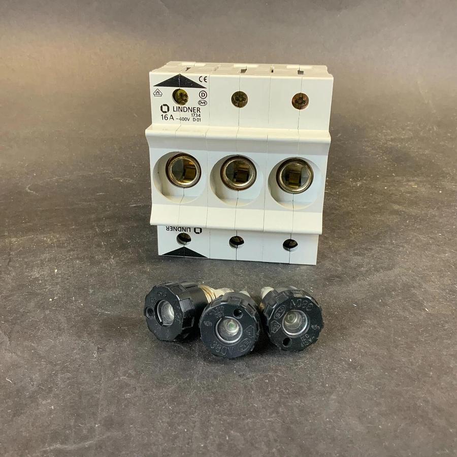 Used FERRAZ SHAWMUT LINDNER 1734 D01 NEOZED FUSE BASE ($25 OBO)