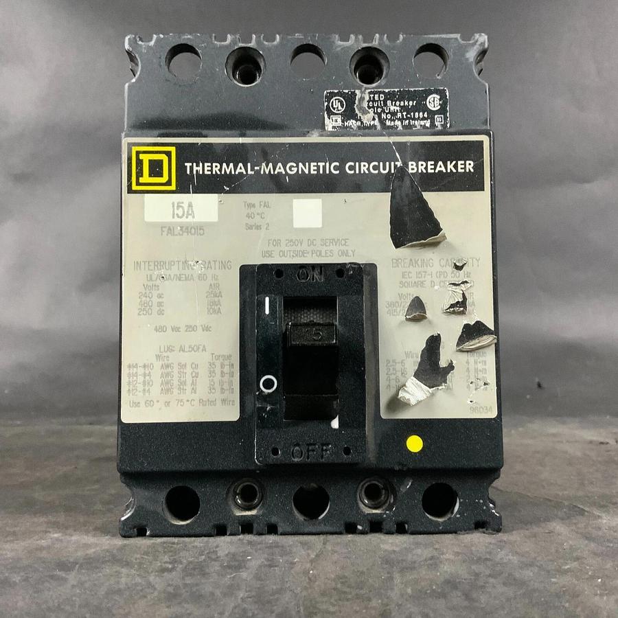 Used SQUARE D FAL34015 CIRCUIT BREAKER ($40 OBO)